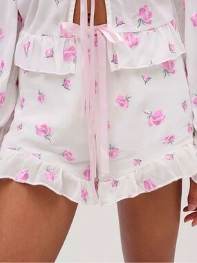 For Love And Lemons Revolve Fiona Floral Shorts Sz L Romantic Coquette Sz L